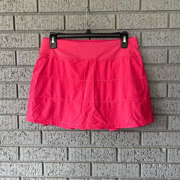 Lululemon Pace Rival Mid-Rise Skirt *Long Lip Gloss Pink Size 6 Tennis Golf - Picture 5 of 8